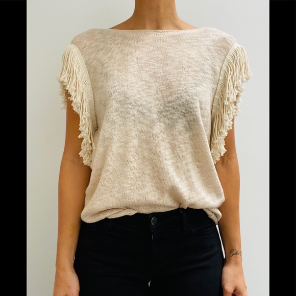 Knit top with fringe - Picture 2 of 5